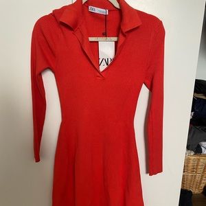 Zara orange dress